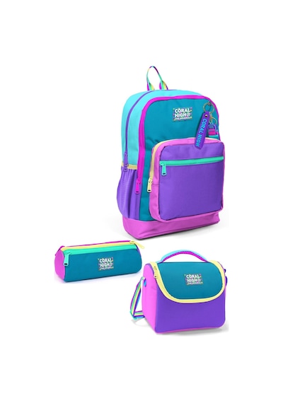Coral High Kids Pembe Pastel Renkli 3 Lü Okul Çanta Seti Set0123759