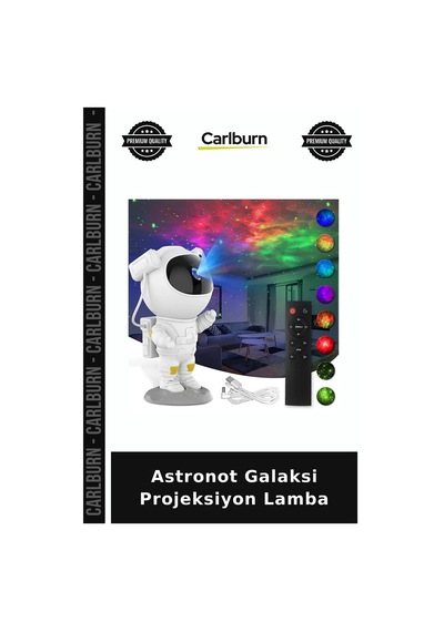 Özel Üretim Dekoratif Uzay Temalı Gece Lambası Kumandalı Astronot Galaksi Projeksiyon Lamba Diğer