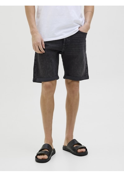 Jack & Jones Jack Jones Erkek Likralı Siyah Kot Şort 12269612 Siyah