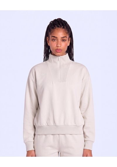 Kappa İleria Tur Kadın Bej Oversize Sweatshirt
