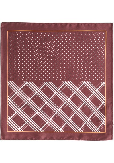 Ac&Co / Altınyıldız Classics Erkek Bordo - Beyaz Desenli Mendil Bordo - Beyaz