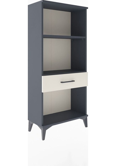 Arges Dolap 2 Raflı Tek Çekmeceli 60x30x134 Antrasit-aytaşı Antrasit