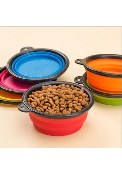 Oripet 12 Oz Katlanabilir Seyahat Silikon Köpek Mama Kabı 350 ML