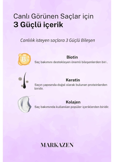 Markazen Besleyici Biotin Keratin Kolajen Şampuan 350 ML