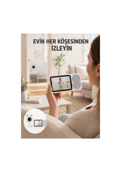 Çoklu Kamera Destekli Bebek İzleme Sistemi Rgb Gece Lambalı Yeni Nesil - Hs08375116-5832 Renkli