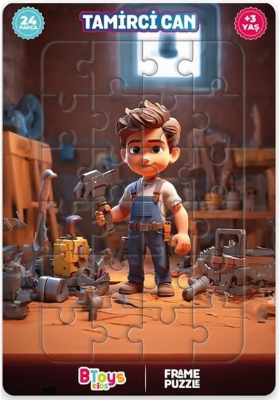 Btoys Kıds 24 Parça Puzzle Tamirci Can