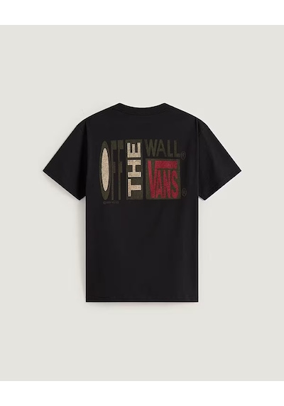 Stretch Stack Crackle Ss Tee Erkek Siyah T-shirt - Vn000swe Siyah