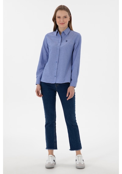 U.s. Polo Assn. Kadın Saks Gömlek Basic 50307726-vr045 Sax Saks Mavisi