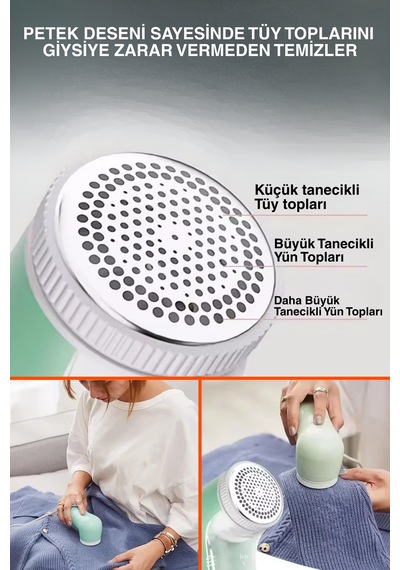 Şarjlı Elbise Giysi Tiftik Ve Kazak Tüy Toplama Makinesi Pratik Temizleme Makinesi Karışık