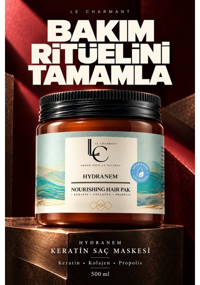 Keratin Saç Maskesi Kuru Ve Yıpranmış Saçlar İçin Kolajen Ve Propolis İçeren Bakım 500 Ml