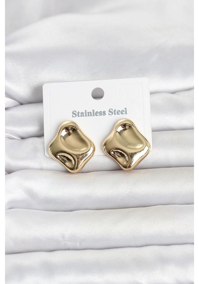316l Çelik Gold Renk Plaka Model Kadın Küpe 5886 Çok Renkli 59656018