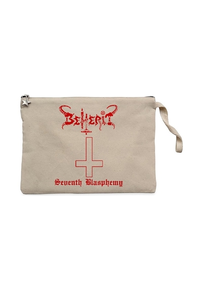 Beherit Seventh Blasphemy Krem Astarlı Cüzdan / El Çantası Krem