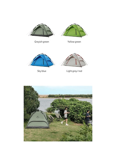 Naturehike 4 Kişilik Otomatik Kamp Çadırı Mavi