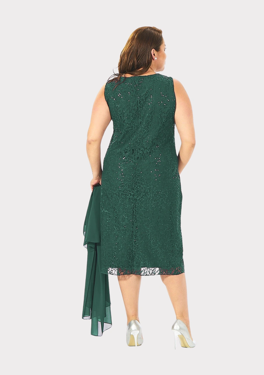 Lilas Xxl Büyük Beden Yeşil Renkli Dantelli Dantelli Şifon Ceketli Abiye Elbise Yeşil Lilas Xxl Büyük Beden Yeşil Renkli Dantelli Dantelli Şifon Ceketli Abiye Elbise Yeşil