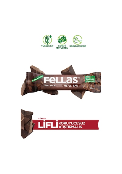 Fellas Meyve Bar - Duble Kakaolu 35g x 12 Adet