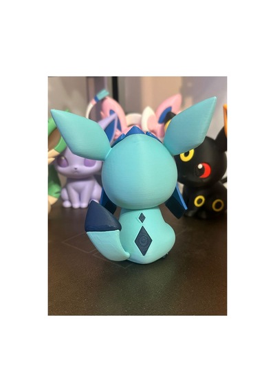 Pokemon Chibi Stili Glaceon Masa Figürü 10cm Pokemon Koleksiyon İçin Figür / Oyuncak