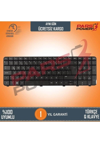 HP Uyumlu Pavilion Dv6-6B03Et, Dv6-6B04St Notebook Klavye (Siyah Tr) Siyah - Çerçeveli