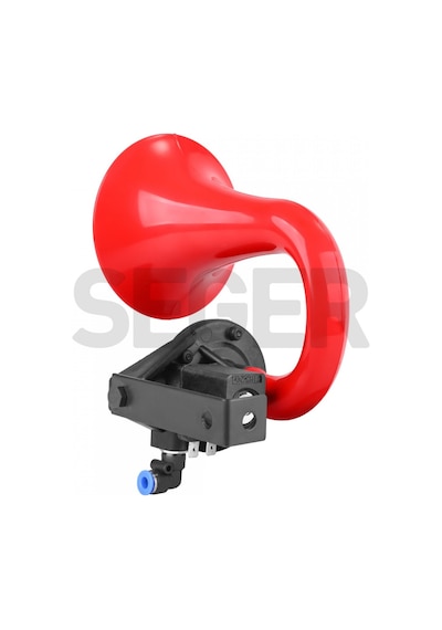 Seger 80jh Tek Boynuz Havalı Korna 24volt Unichorn Kırmızı