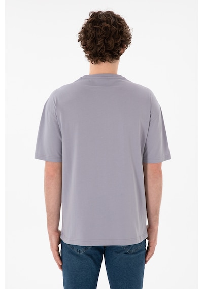 U.S. Polo Assn. Erkek Comfort Fit Bisiklet Yaka Gri Tişört 50306017-VR024