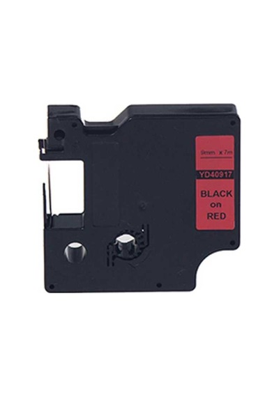 Dymo 40917 Uyumlu Kırmızı-siyah D1 Yedek Şerit 9mm X 7m