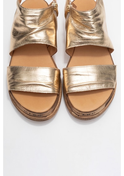 Luvishoes Lunas Altın Hakiki Deri Yandan Fermuarlı Kadın Sandalet Altın Luvishoes Lunas Altın Hakiki Deri Yandan Fermuarlı Kadın Sandalet Altın
