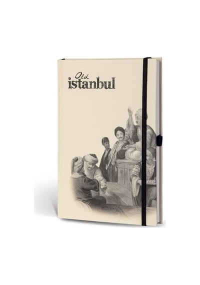 Eski İstanbul Journal Çizgili Lastikli Şark Kahvesi 103 Ivory