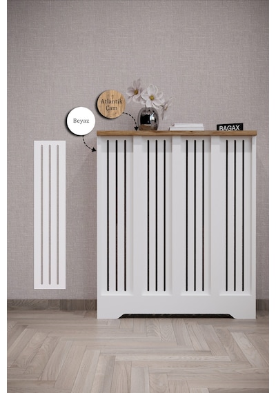 Dekoratif Petek Dolabı Kalorifer Peteği Kapatma Ünitesi Modern Tasarım İç Ölçü 76 Cm Dış Ölçü 80 Cm Petek 76 Beyaz Üstü Çam D2 Dekoratif Petek Dolabı Kalorifer Peteği Kapatma Ünitesi Modern Tasarım İç Ölçü 76 Cm Dış Ölçü 80 Cm Petek 76 Beyaz Üstü Çam D2