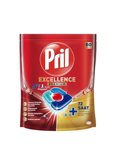 Excellence Premium 5'i 1 Arada Tablet Bulaşık Makinesi Kapsülü 60'li