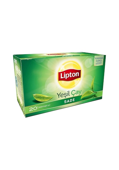 Lipton Yeşil Çay Sade Süzen Poşet Çay 12'li 20 x 1.5 G