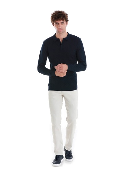 Hatemoğlu Lacivert Regular Fit Jakarlı Polo Yaka Yünlü Triko Kazak 34202023a003 005 Lacivert Hatemoğlu Lacivert Regular Fit Jakarlı Polo Yaka Yünlü Triko Kazak 34202023a003 005 Lacivert
