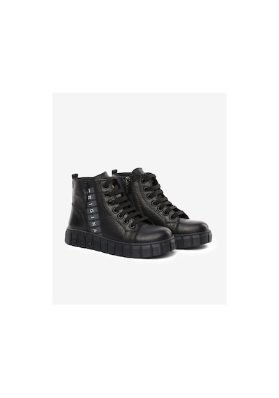 Greyder Kız Çocuk Siyah Hakiki Deri Sneaker Bot 5k5nb66650 Sıyah Floter