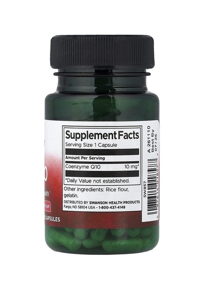 Swanson Vitamins, Coq10, 10 Mg, 100 Capsules