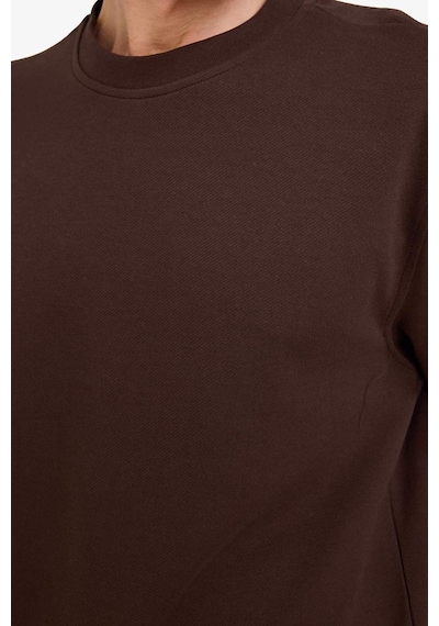 Defacto Bisiklet Yaka Basic Düz Sweatshirt G6721ax25aubn192 Kahve-bn192