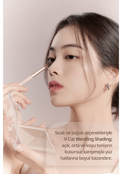 Dasique Doğal Gölgelendirme Sunan 3'lü Kontür Paleti V Cut Blending Shading 01 Warm Blending