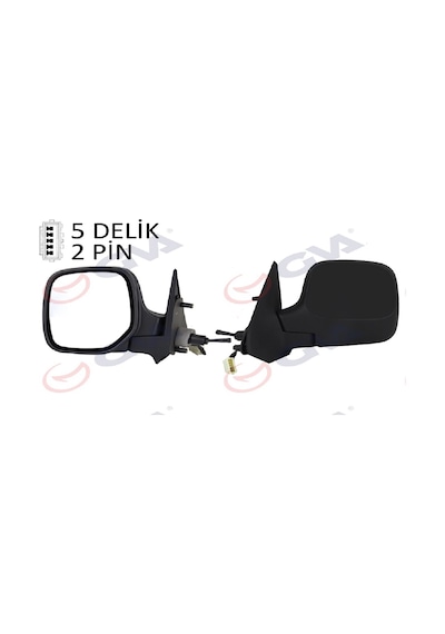 Dış Dikiz Aynası Sol Berlıngo-partner 97 Elektrikli+ısıtmalı+konveks 5 Fiş Vm-118ehl