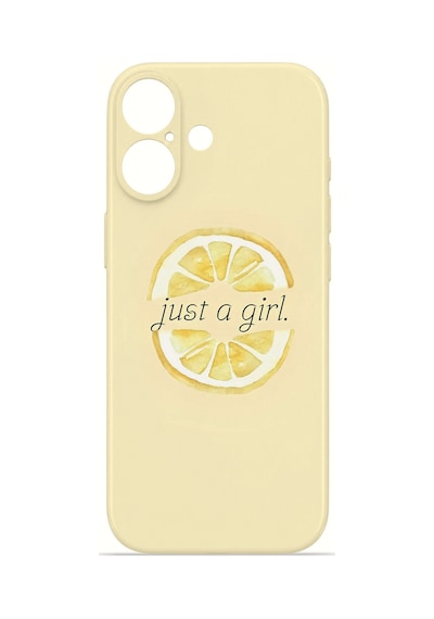 Apple iPhone Uyumlu 17 Vorian İnce Kamera Korumalı Mika Kılıf Just A Girl Lemon Just A Girl Lemon Mika