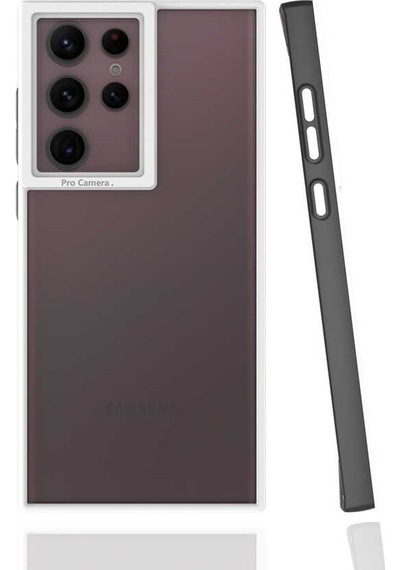 Zore Galaxy Uyumlu S22 Ultra Kılıf Mima Kapak - Siyah Siyah