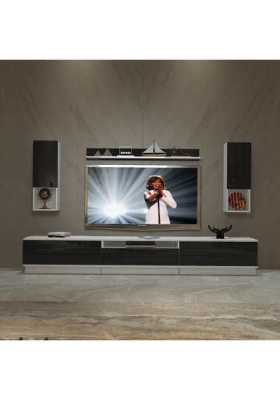 Decoraktiv Trendstyle 270das Slm Tv Ünitesi Tv Sehpası Beyaz - Siyah