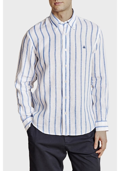 Brooks Brothers % 100 Keten Düğmeli Yaka Çizgili Gömlek Erkek Gömlek Bbss26msh013175 Mavi-beyaz Brooks Brothers % 100 Keten Düğmeli Yaka Çizgili Gömlek Erkek Gömlek Bbss26msh013175 Mavi-beyaz