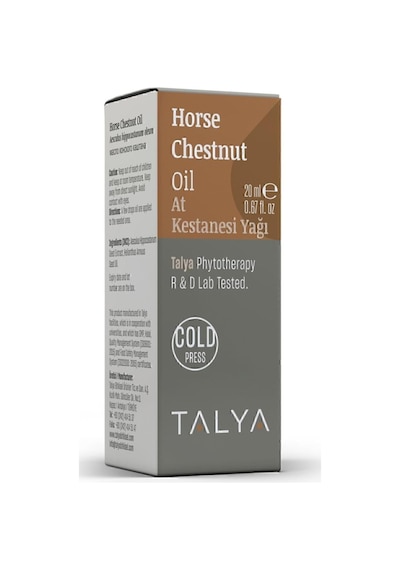 Talya At Kestanesi Yağı, Soğuk Sıkım,%100 Saf Ve Doğal, 20 Ml