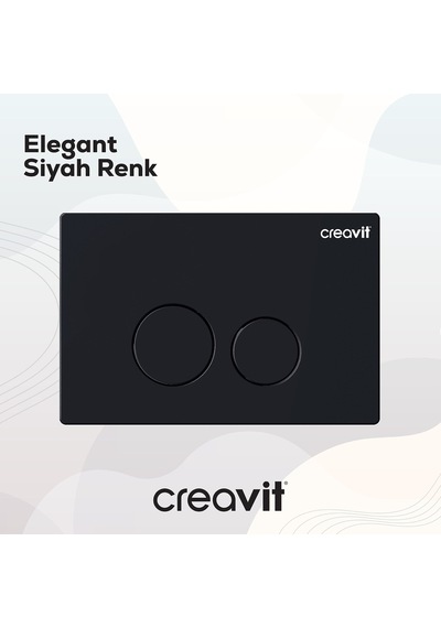 Creavit Terra Mat Siyah Boyalı Kumanda Paneli GP9002.01 Mat Siyah
