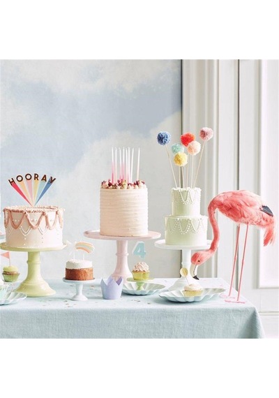 Meri Meri - Multi Pompom Cake Toppers - Çok Ponponlu Pasta Süsü Tüm Yaşlar