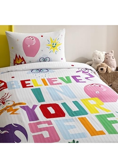 Taç Disney Inside Out Standart Pamuk Nevresim Takımı, Çok Renkli, Tek Kişilik Diğer
