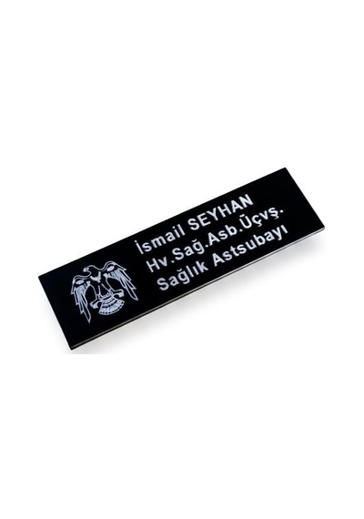 Seyhan Askeri Malzeme Yaka İsimliği - Hava Kuvvetleri Arkası Mıknatıslı İsimlik - Sağlık Personeli İsimliği Beyaz