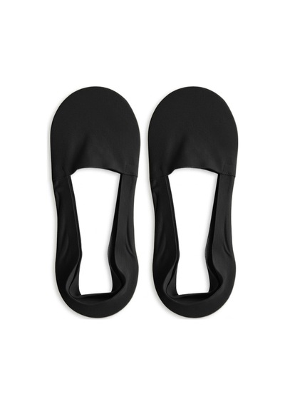Cottonhıll Premium - Siyah Lazer Kesim Penye Sneaker Babet Çorap