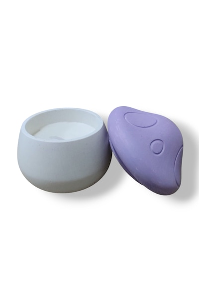 Mantar İçinde Soya Wax Mum -lila Renk Lila