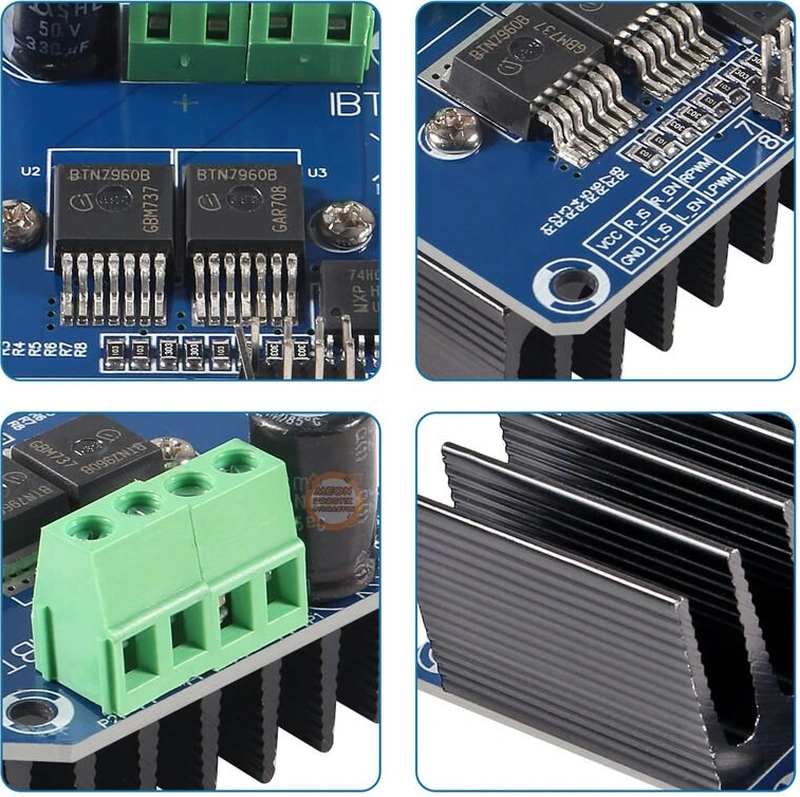 Bts7960b 43a Motor Sürücü Kartı Yüksek Güç Motor Modülü