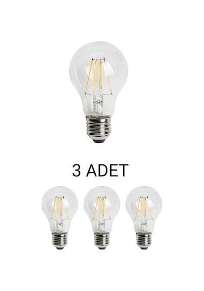 Cata Ct-4231 Edison Led Ampul 6w Günışığı - 3 Lü Paket