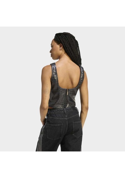 Adidas Ke5041 Pleather Corset Kadın Tişört Siyah