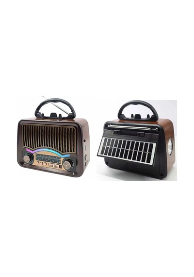 Nostaljik Tasarım Bluetooth / Usb / Sd Kartlı Taşınabilir Şarjlı Radyo Rt-772 96712131